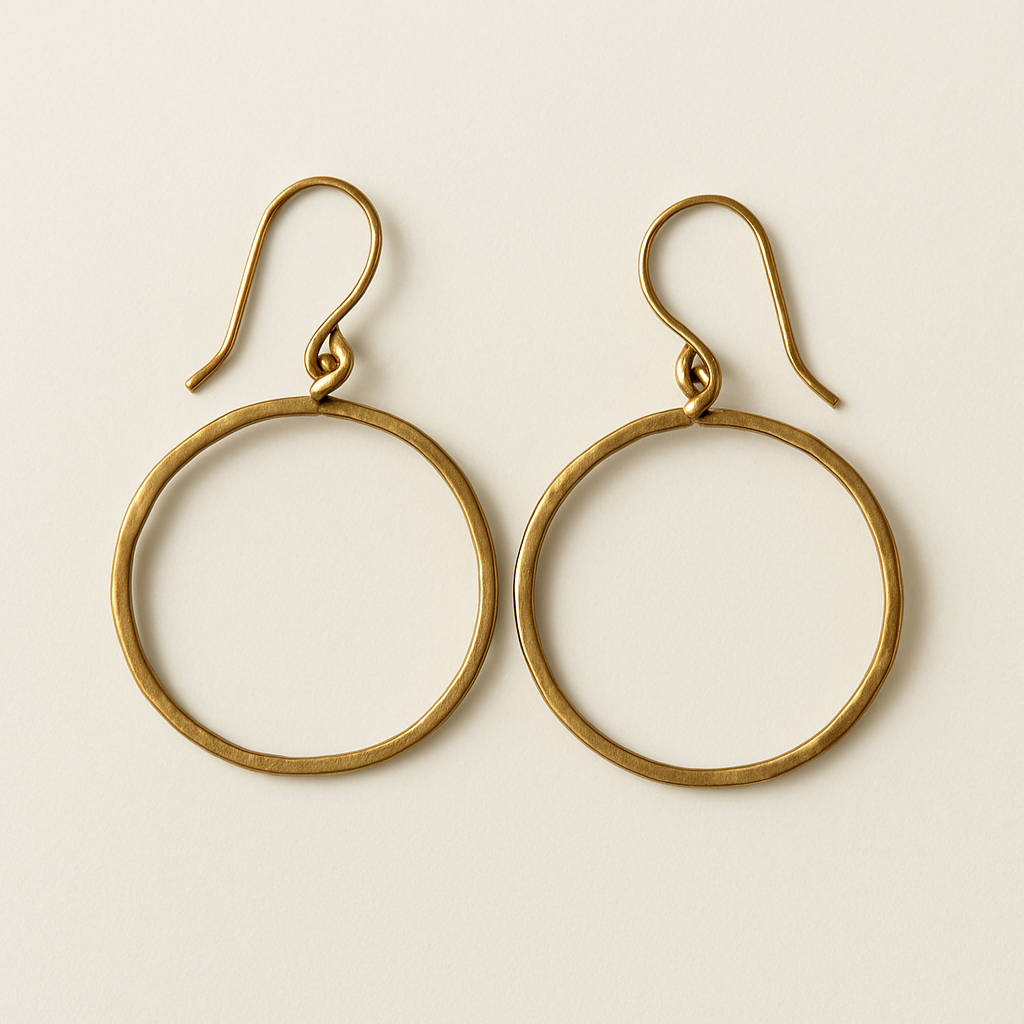 Brass Hoop Earrings